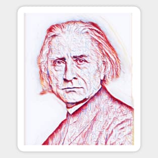 Franz Liszt Portrait | Franz Liszt Artwork | Line Art Magnet